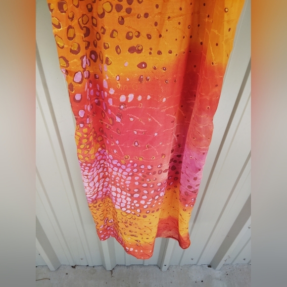 Women's Colorful Abstract Print Sleeveless Tank Maxi Dress Size Medium Hippie - Picture 3 of 4